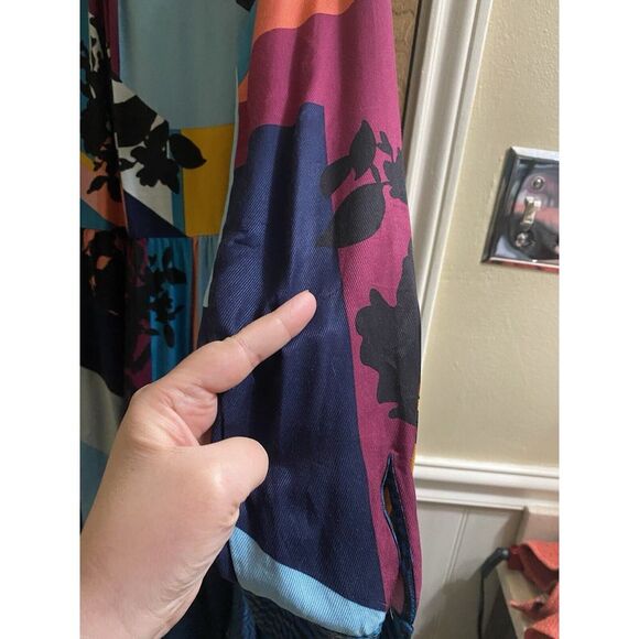 Maeve Anthropologie Gillian Abstract Shirtdress Size XS Oversized ** Read - Picture 12 of 16